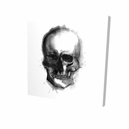 FONDO 32 x 32 in. Watercolor Dark Skull-Print on Canvas FO2790091